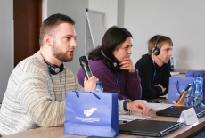 uczestnicy projektu podczas zajęć