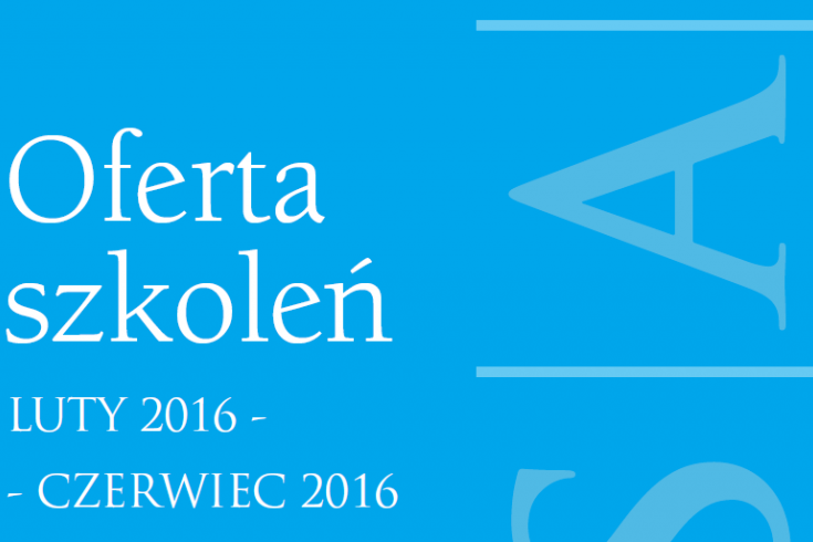 Zdjęcie okładki oferty szkoleń luty 2016 - czerwiec 2016